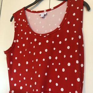 LuLaRoe Dresses - Red and white polka dot Lularoe tank dress LuLaRoe Dresses - Red and white polka dot Lularoe tank dress